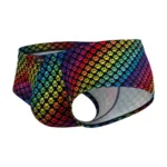 91283 Rainbow Printed Microfiber Briefs Color Paw print Size M - Image 7