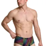 91283 Rainbow Printed Microfiber Briefs Color Paw print Size M - Image 3