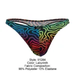 91284 Printed Microfiber Thongs Color Labyrinth Size M - Image 9