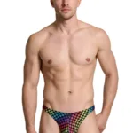 91284 Printed Microfiber Thongs Color Paw print Size L