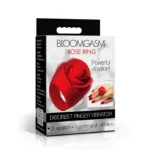 Rose Ring Discreet Finger Vibrator - Red