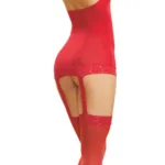 Sheer Garter Dress - One Size - Red