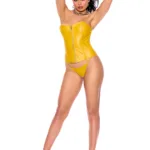 Elegant Moments - Leather g-string - Yellow - Queen Size