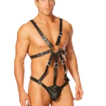 Elegant Moments - Leather harness - Black - One Size - Style EM-L9132