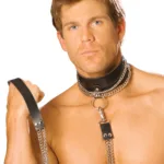 Elegant Moments - Leather choker - Black - One Size - Style EM-L9151