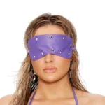 Elegant Moments - Leather blindfold - Purple - One Size