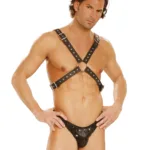 Elegant Moments - Leather adjustable harness - Black - One Size