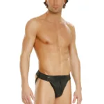 Elegant Moments - Men's leather jock strap - Black - One Size
