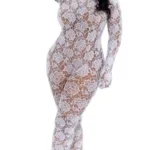 Gloved Bodystocking Dmnd - Qs - White