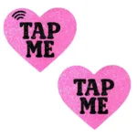 Tap Me Pink Heart Smart Nfc Pasties