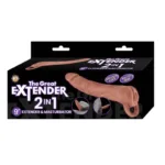 The Great Extender 2 in 1 9" Extender & Masturbator Brown