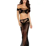 Bralette and Maxi Skirt Dmnd - One Size - Black - Style DG-0527BKOS