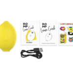 ROMP Lemon Crush stimulator and included accessories
