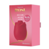 Womanizer Rose Rechargeable Silicone Air Pulse Clitoral Vibrator - Red/Gold