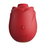 Womanizer Rose Rechargeable Silicone Air Pulse Clitoral Vibrator - Red/Gold - Image 3