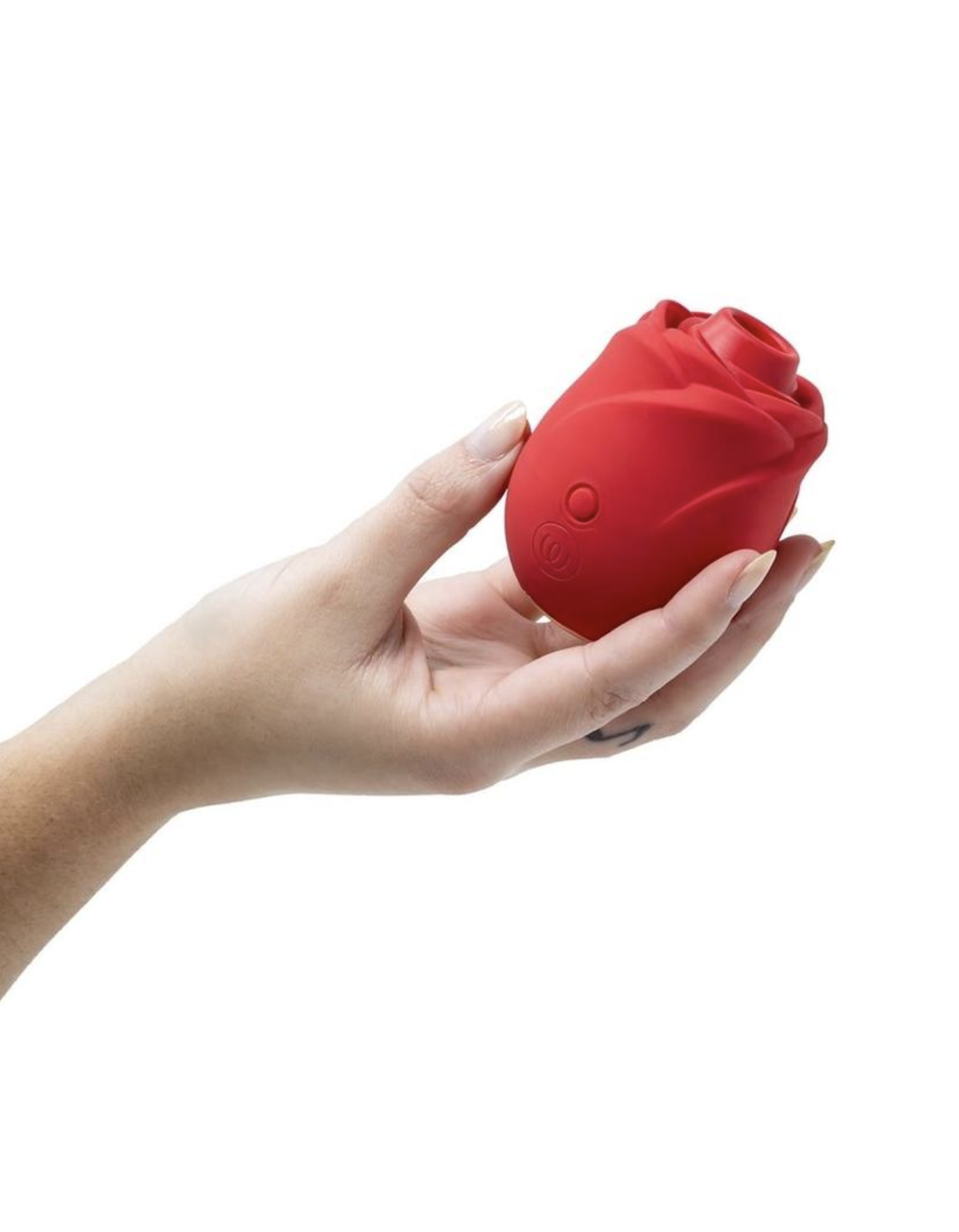 Womanizer Rose Rechargeable Silicone Air Pulse Clitoral Vibrator - Red/Gold - Image 5